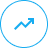 Circular blue-outline icon with a black chat/message symbol in the center.